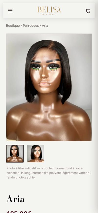 Belisa Royal Beauty : Fiche produit, version mobile