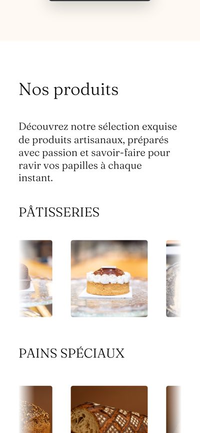 Maison Charles Étienne : Nos produits, version mobile
