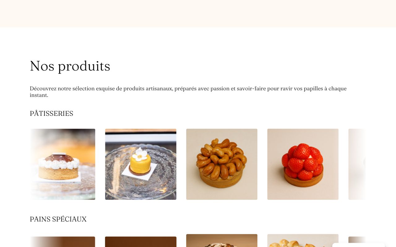 Maison Charles Étienne : Nos produits, version ordinateur