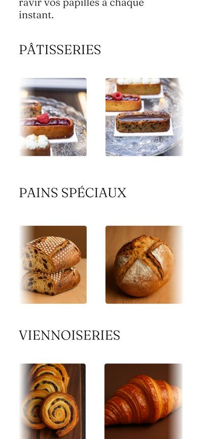 Maison Charles Étienne : Pâtisserie, version mobile