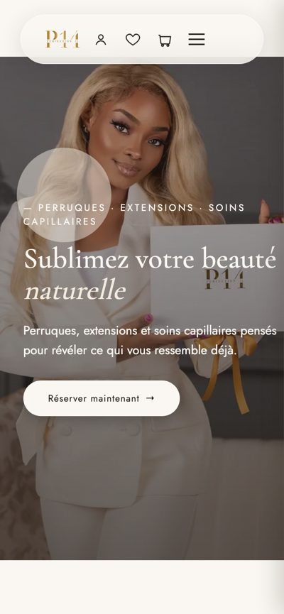 Perfection 14 : Accueil, version mobile