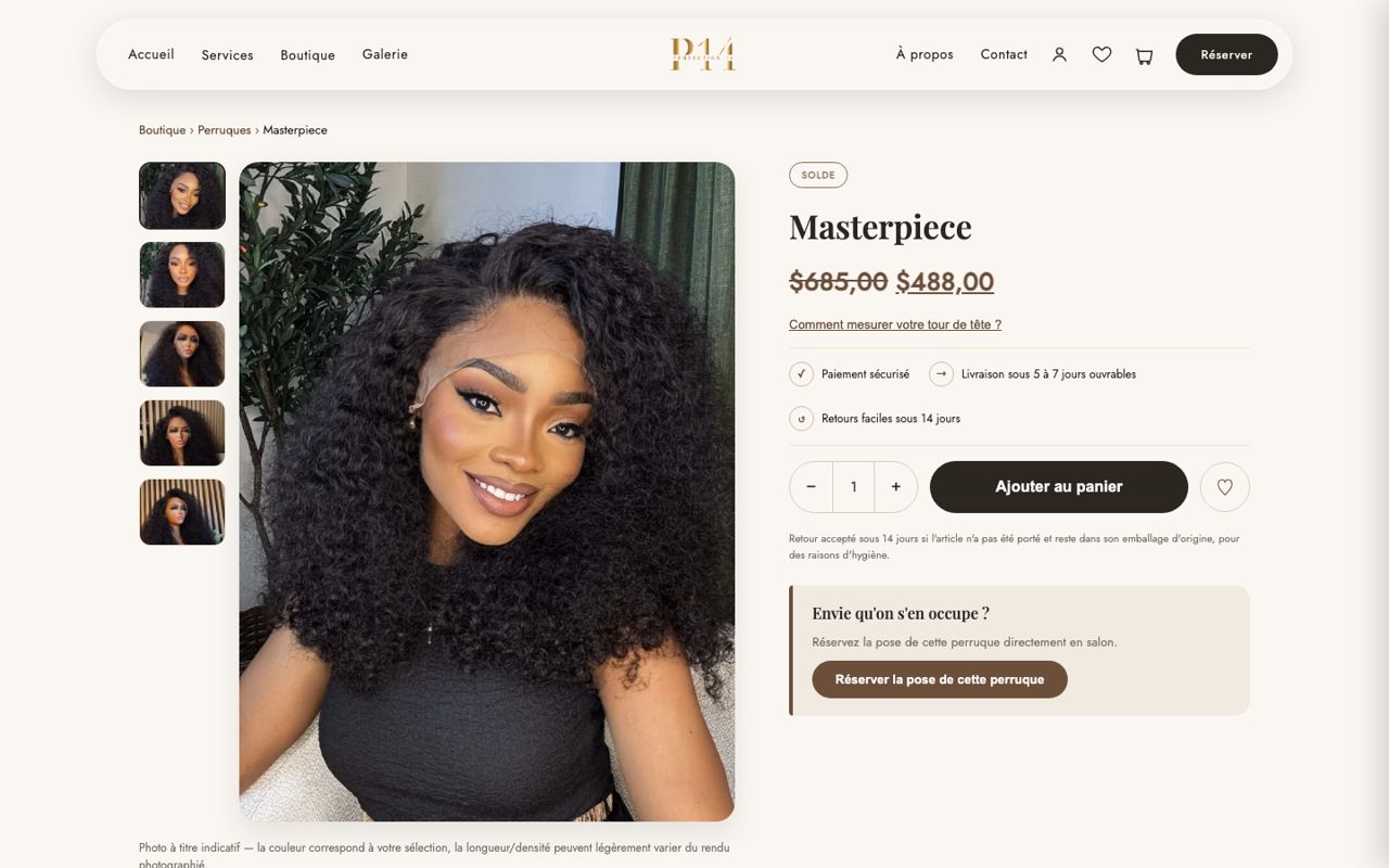 Perfection 14 : Fiche produit, version ordinateur