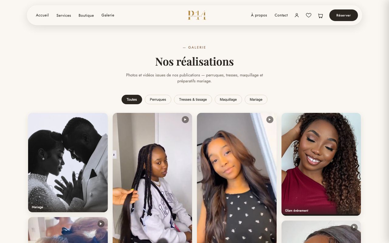 Perfection 14 : Galerie, version ordinateur