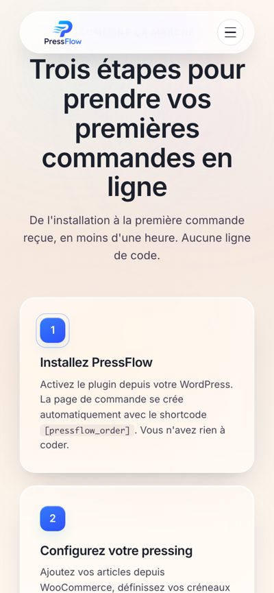 Pressflow : Comment ça marche, version mobile