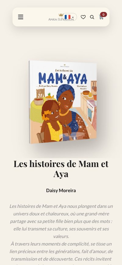 Anka Élévation : Fiche livre, version mobile